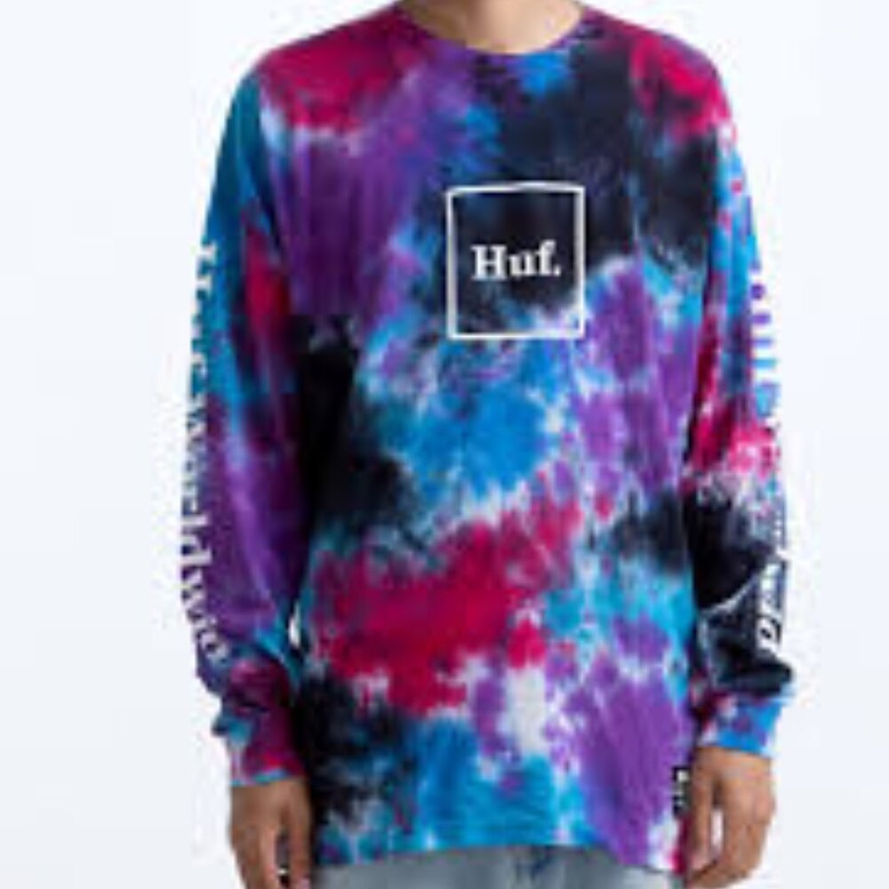 HUF Prism Wash Long Sleeve Tee Small
